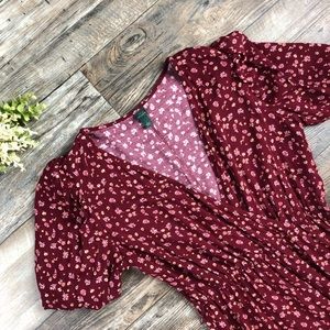 Wild Fable • Maroon Floral Jumpsuit